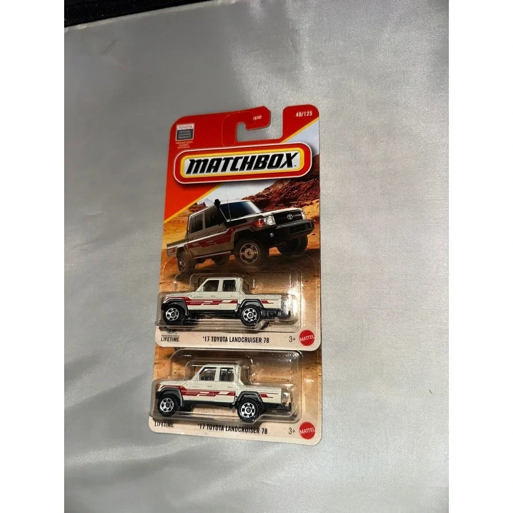Matchbox 17 Toyota Land Cruiser 78 White 40/125 Diecast Lot of 2 2024 Mattel
